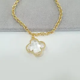 PULSEIRA C/ PINGENTE FLOR DE ZIRCÔNIA