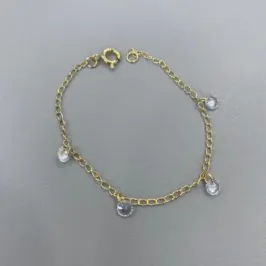 PULSEIRA INFANTIL 4 ZIRCÔNIAS