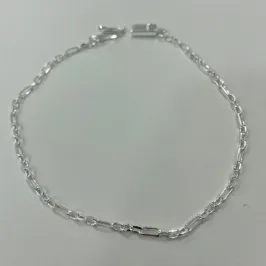 PULSEIRA MASCULINA FÍGARO CARTIER PRATA FECHO GAVETA